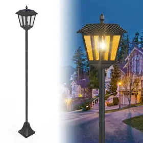 1801 A.bigwhale 67 Inch Solar Lamp Post Lights Outdoor Waterproof Vintage Street Ligh