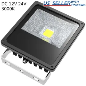 Abi 845832017723 50w Led Low Voltage Dc Flood Light Waterproof 3000k Soft Warm 12v/24v