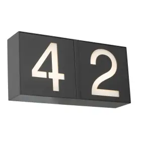 50091nl-2-mb-numero Abra Lighting Numero - 10 Inch 20w 2 Led Double Box Number