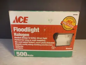 3003456 Ace 500 Watt Halogen Outdoor Indoor Floodlight Brand New