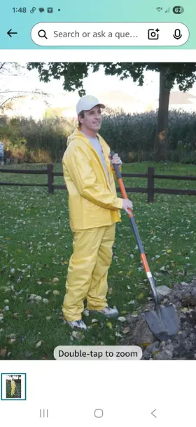 Ace Trading - Campmaster 1 811412016233 Boulder Creek Yellow Vinyl Rain Suit Adult Large