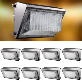 Awpn-20-m Acohook 8pack 150w 164x1w Led Wall Pack Lights 100-277v Dusk To Dawn With Photo