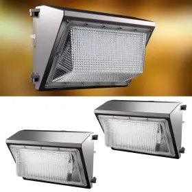 Awpn-m20 Acohook 2pack 200w Led Wall Pack Lights 100-277v Dusk To Dawn With Photocell 30000l