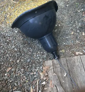 R1099910 Acuitybrands Tear Drop Led Street Light Rewired To Work In Regular Outlet