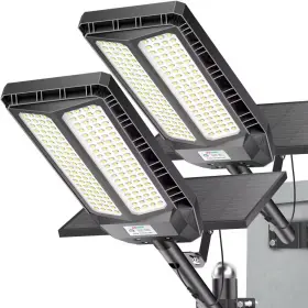 8000w Adewalk 313100861816 220000 Lumen 220 Black Dusk To Dawn Integrated Led Flood Light 2 Pack
