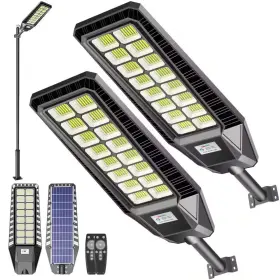 Adewalk 445045759743 120000 Lumens 3200w Motion Sensor Dusk To Dawn Led Flood Light 2-pack Black