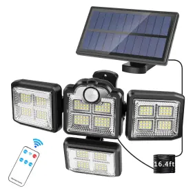 Ip65 Adgustar Security Light 198 Separated Solar Outdoor Lights With Reflector Motion Sensor Waterproof Remo