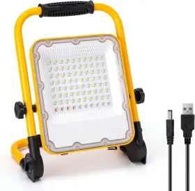 Aigostar 718356205214 6500k Flood Light Rechargeable Led Work With Stand 1000 Lumin 30w