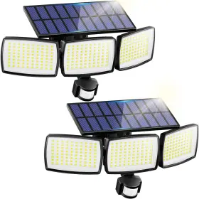 Jy2318a Aixpi Solar Lights Outdoor 240 Led 3000mah Motion Sensor Flood Ip65 Waterpro