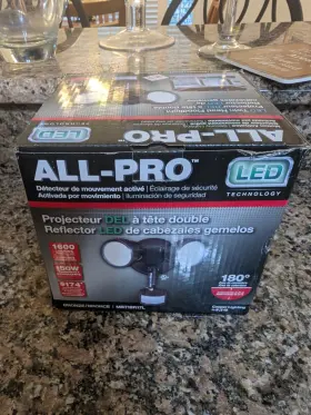 Mar18r17l All-pro Bronze 180 Security Motion Sensing Dusk To Dawn Led Floodlight Fixture