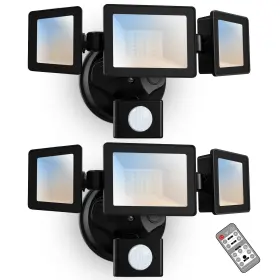 Xlus-yds-040p-bd4-2 Alusso Lighting Led Motion Sensor Outdoor Lights With Remote 40w 3200lm Bri And 3000-6000k Adj