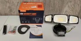 Fsl503tb Amico 3000lm Outdoor Led Security Light 30w 5000k Super Bright - Black With Remote