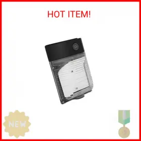 Amptonica 695640582209 Led Wall Pack Light 25w 3000lm 5000k Daylight Dusk To Dawn Photocell Included