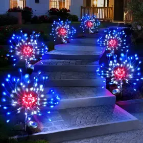 W000133 Anordsem Solar Lights Outdoor Waterproof Garden Light 6 Pack Colorful