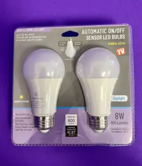 7990290420 As Seen On Tv 2x Dusk To Dawn Led Light Automatic On/off Sensor Bulbs Inch