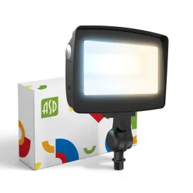 A-fl01k-75bk Asd Led Flood Light Outdoor Dusk To Dawn Lighting Knuckle Mount Security Ligh