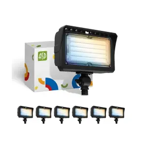 A-fla-mv-50dac-bk-6p Asd 5cct Led Flood Light Outdoor Knuckle Mount 50w Ip65 Waterproof 120-277v