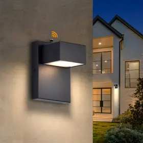 Ashop 717504946283 Dusk To Dawn Led Outdoor Light 3000k 12w 1430lumen Black Exterior Lights