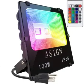 Sn-fl-100w-rgb Asign 100w Rgb Led Flood Lights Indoor Outdoor Decoration Light Waterproof C