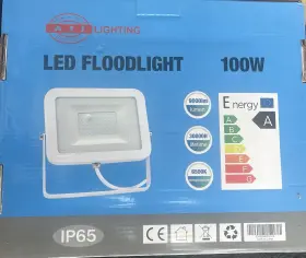 Ip65 Ati Lighting 006559020319 100w Led Flood Light 9000lm 6500k Outdoor Hardwired White