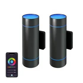 1599448 Atomi Smart Wifi Led Wall Sconce Lights - 2 Pack 1200 Lumens Dimmable Prem