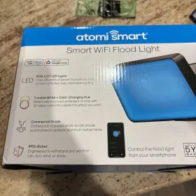 At062024 Atomi Smart Wi-fi Led Floodlight 2 300 Lumen Dimmable Built-in Scenes Light
