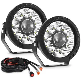 Wl-6501-s-wh Audak Round Led Offroad Lights 7 Inch 65w Spot Beam Driving Light With Wi