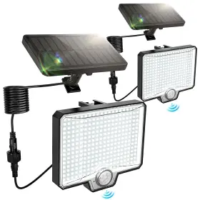 10690 Auderwin Solar Flood Lights Outdoor 294 Led Motion Sensor 2 Pack Cool White
