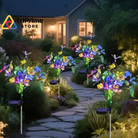 Aureate Horizon 797465244291 Solar Garden Lights Outdoor 4 Pcs Colorful Butterfly