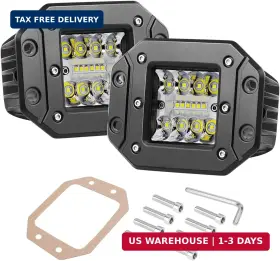 Auto Power Plus 613617534723 Flush Mount Led Pods 2pcs 80w Light Bar Spot Flood Dr