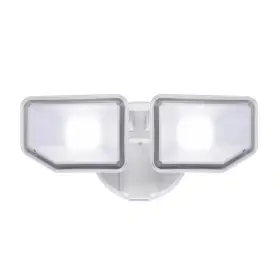 Awsens 726084717060 130-watt Equivalence White Outdoor 2-light Integrated Led Wall Or Eave Mount Flo