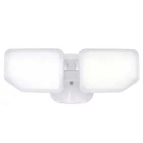 Aw2162d-wh Awsens Outdoor Led Security Flood Light 3000 Lumen White Dusk To Dawn Control 2 Head