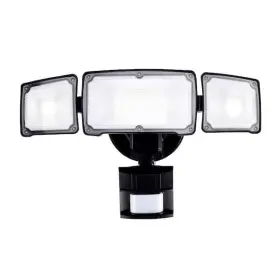 S013 Awsens Hardwired 3-head Led Motion Sensor Outdoor Security Light Black