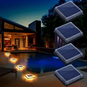 Sks-c4-4 Barcole Solar Deck Lights Driveway Walkway Dock Light Powered Outdoor Stair St