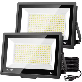 Beambox 705353333224 150w Black Plug-in Integrated Led Landscape Flood Light With Dusk To Dawn Ip66 Ou