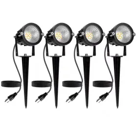 Beambox 726084440920 Black Plug-in Integrated Led Landscape Flood Light 10w 2700k Warm White With Ip