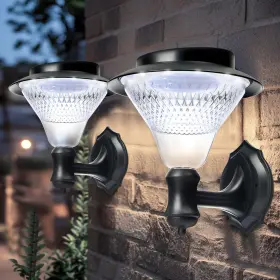 Cbd622 Beidelt 2 Pack Solar Wall Lantern Lights Outdoor Waterproof Dusk To Dawn Led Mou