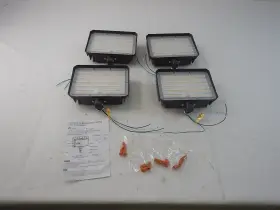 Flc-100w-50k-p Bekada 4 Set Led Flood Lights With Dusk To Dawn Photocell Bronze