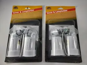 5621-6 Bell Outdoor Lighting Weather Resistant White Metal Lampholders With Cover Qty 2
