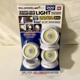 Bell And Howell 080313025655 Bionic Light 3 Pack As Seen On Tv Bright Cob Led Battery-powered