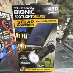 80313 Bell And Howell Bionic Spotlight Deluxe Solar Led 450lm Motion Outdoor Black