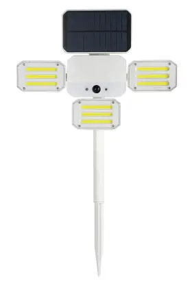 Bell Howell 080313081415 Bionic Floodlight Deluxe White By Solar Lights Outdoor Motion Sen