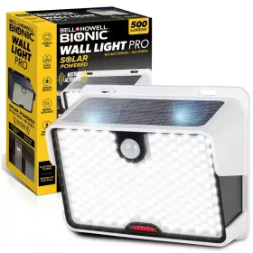 Bell Howell 313056195157 Bionic Wall Light Pro 3-watt Equivalent Integrated Led White 500 Lumen Solar Mot