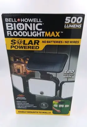 8523glr3 Bell Howell Bionic Floodlight Max Motion Sensor Outdoor Solar Light 500 Lumens