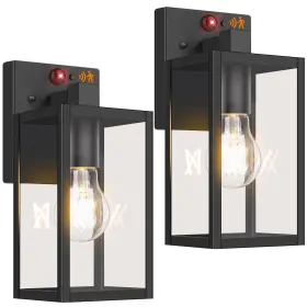 1030mr Beslowe 2-pack Upgraded Motion Sensor Outdoor Wall Lights Dusk To Dawn Porch
