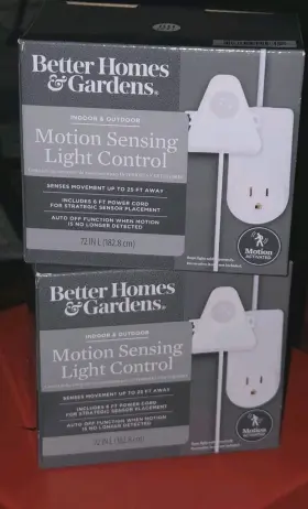 Better Homes & Gardens 714176029702 2x And Motion Sensing Light Control Indoor/outdoor