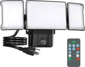 3-lbd55m Branded Olafus 60w Plug In Flood Lights Dusk To Dawn Outdoor Lighting 6000lm Led Securi