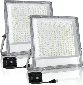 200w Branded 313027965932 2 Pack Led Flood Light Outdoor Waterproof Yard Garden Stadium Bright