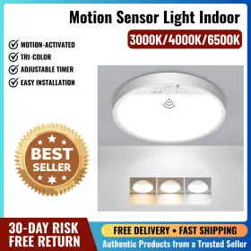 Branded 313105848874 Motion Sensor Light Indoor Hardwired Pir 3000k/4000k/6500k 1pack-7inch White
