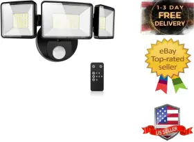 Ama103 Branded 7500lm Led Security Light Motion Sensor Outdoor Lights Adjustable 3 Head Fl